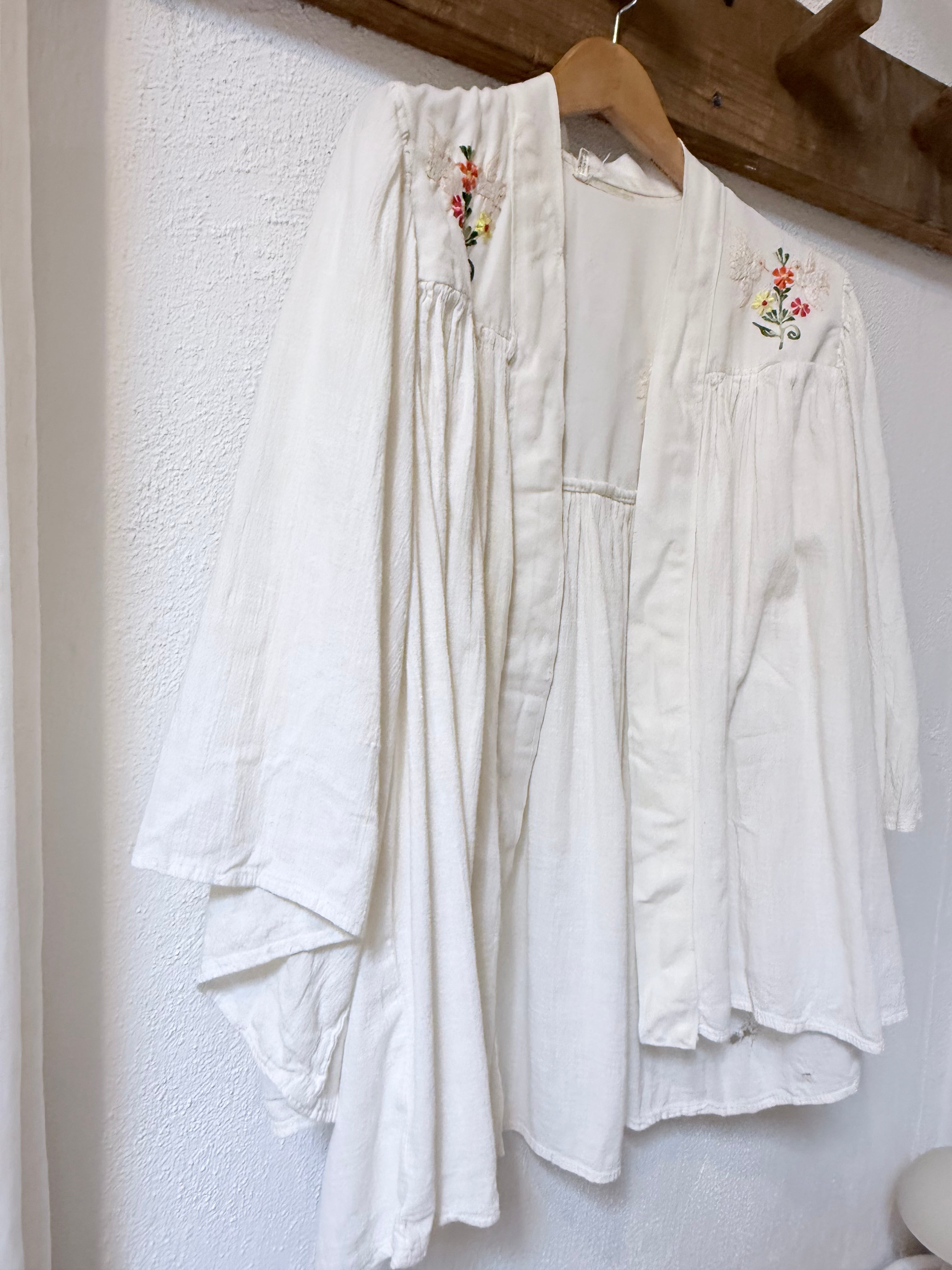 Bohemian embroidered cotton blouse