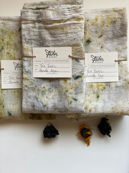 Natural Dye Tea Towel - Bundle Dye