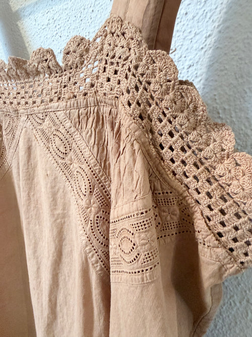Antique house dress, natural dyed