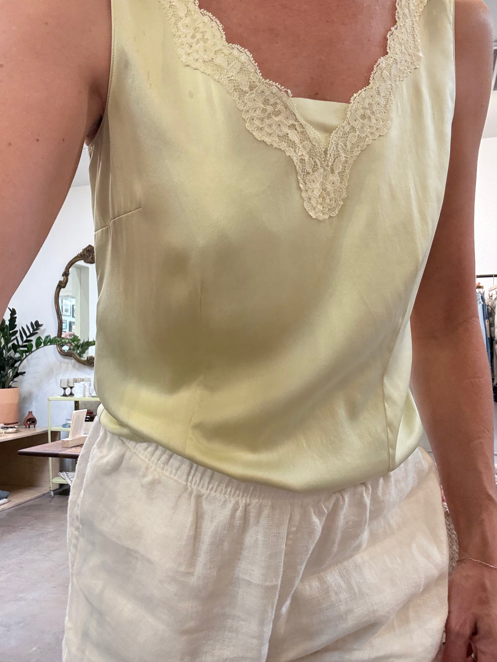 Pistachio Silk tank