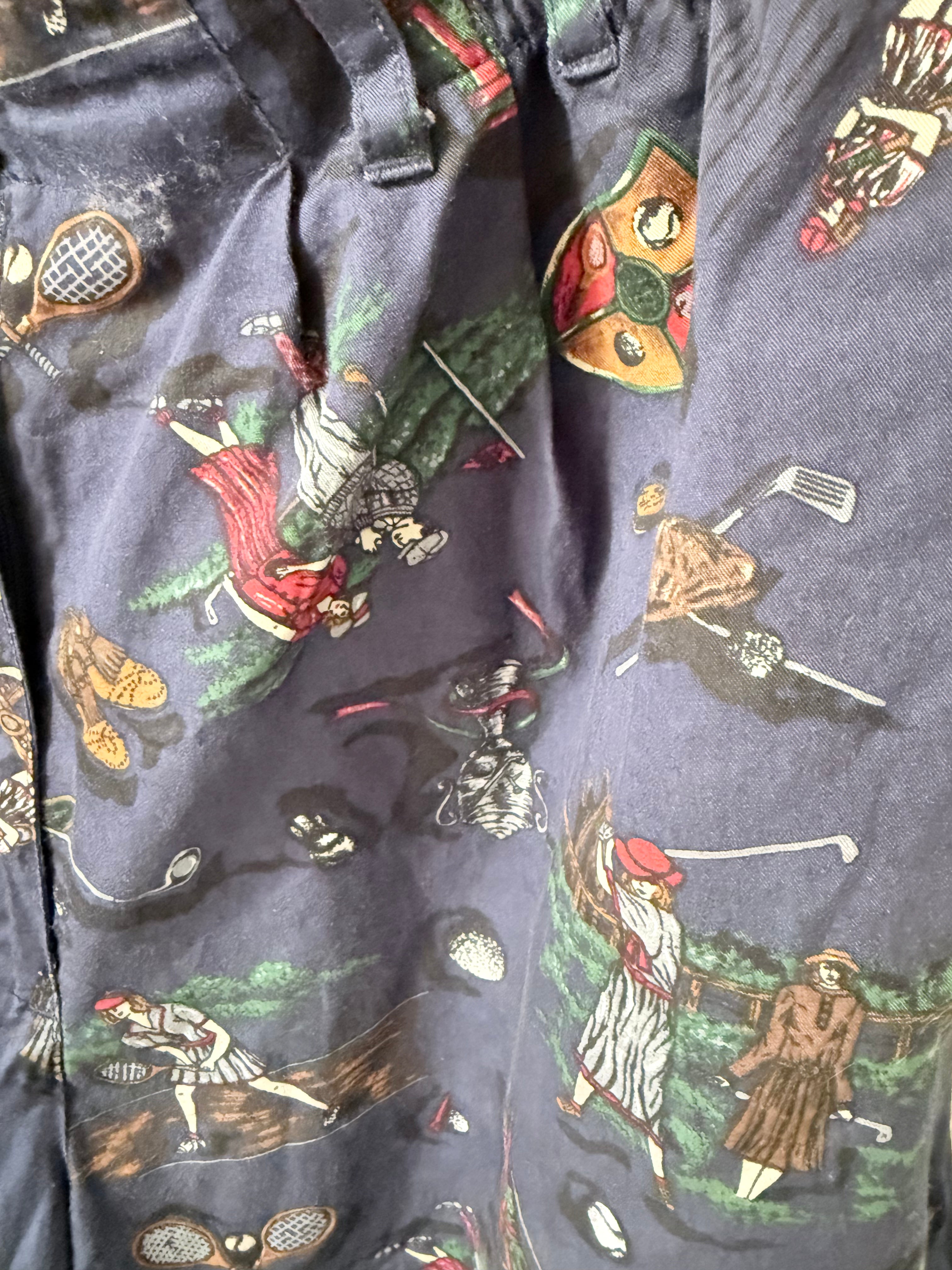 Vintage Sportswear golf-print shorts