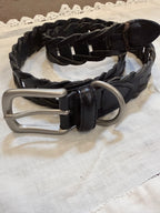 Black leather belt