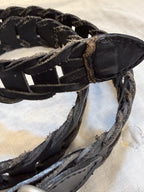 Black leather belt