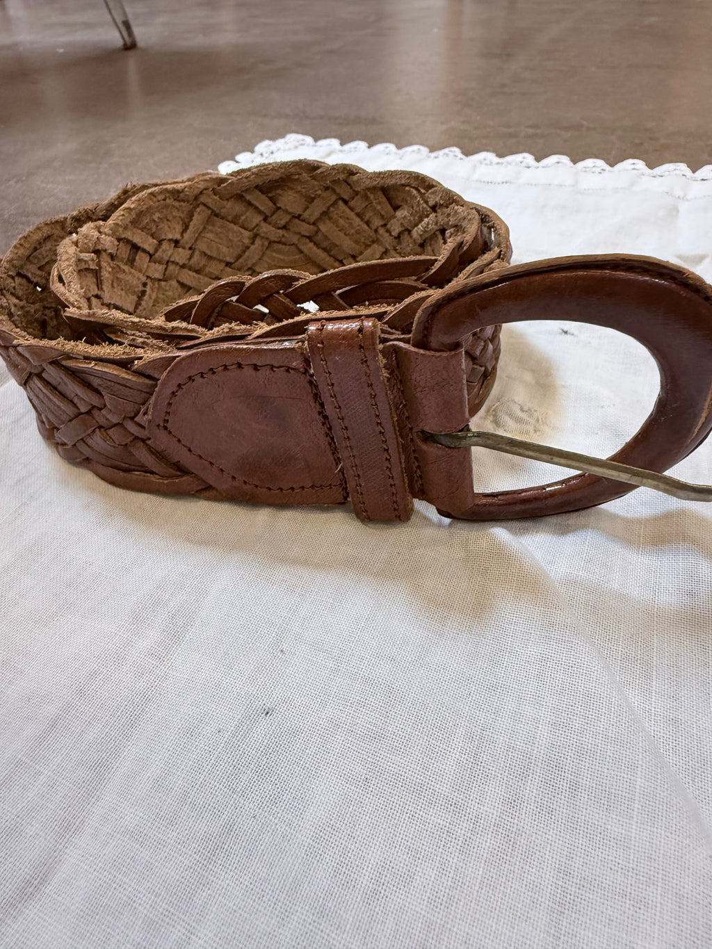 Bohemian - style braided leather belt