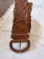 Bohemian - style braided leather belt