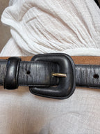 Vintage black leather belt