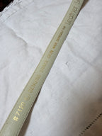 Vintage cream snakeskin skinny belt