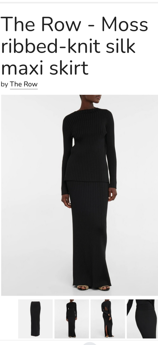 The Row - Mosses Silk, Ribbed Knit  Maxi Skirt