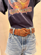 Bohemian - style braided leather belt
