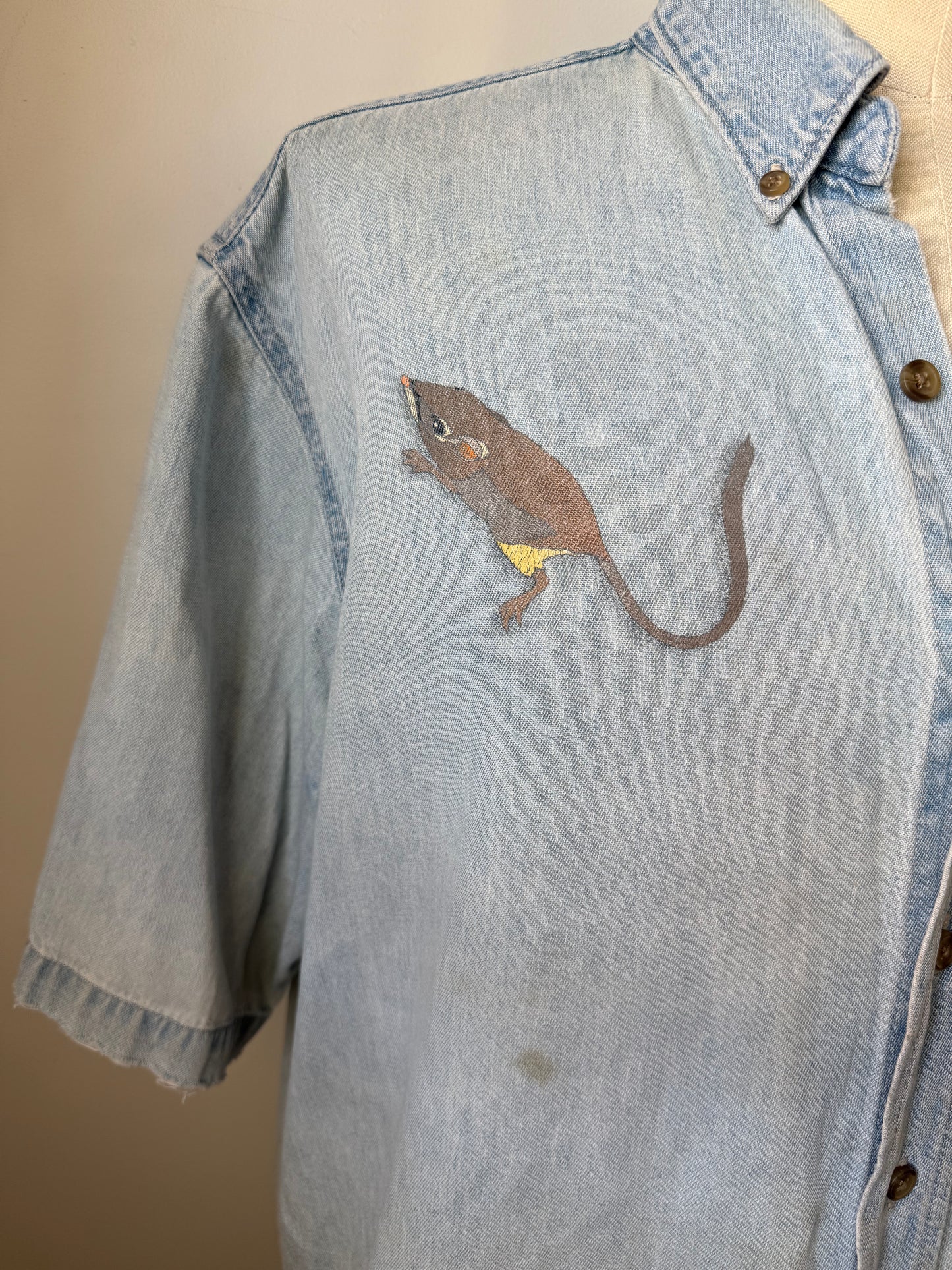 Denim enviromental short sleeveshirt