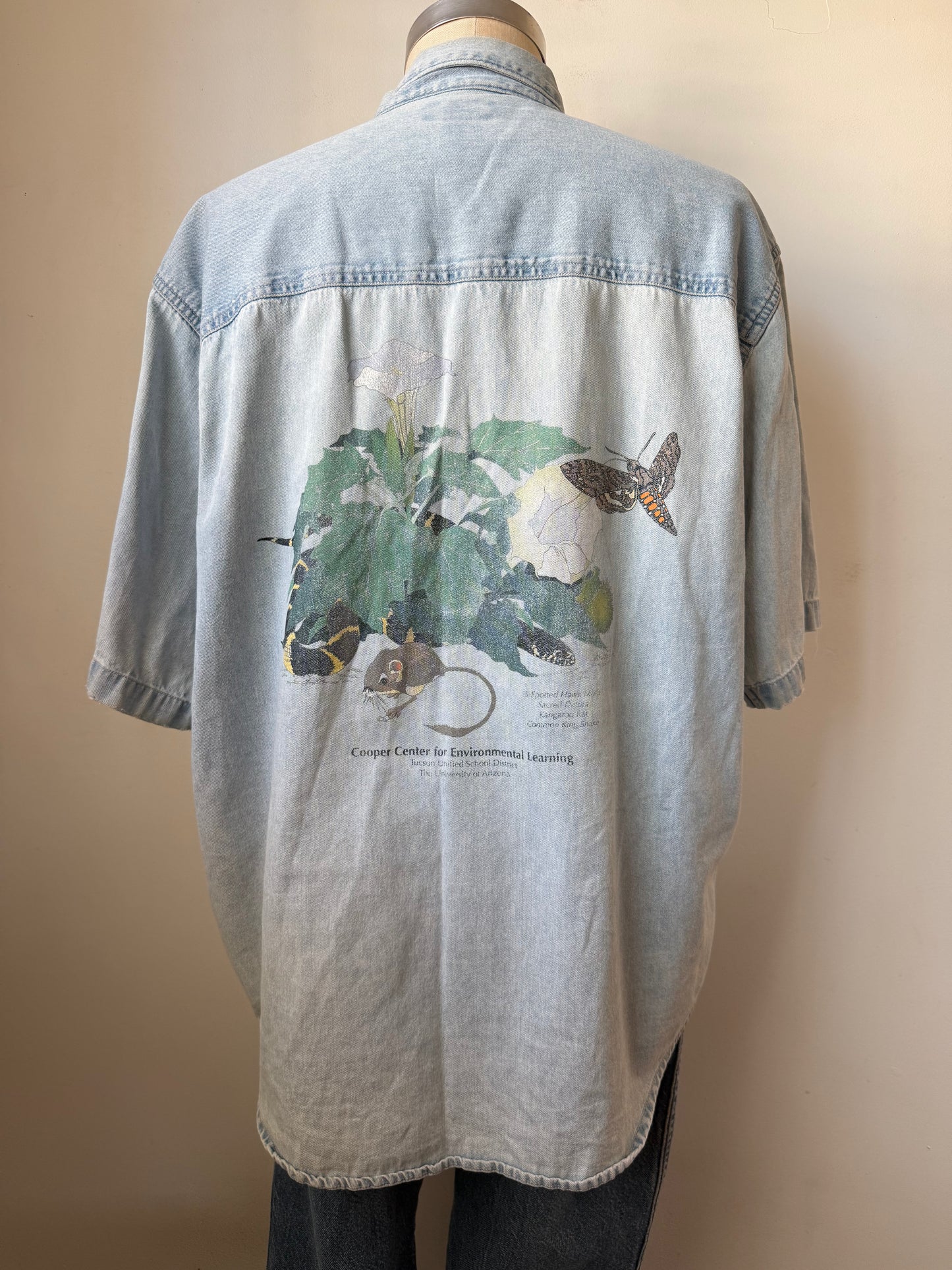 Denim enviromental short sleeveshirt