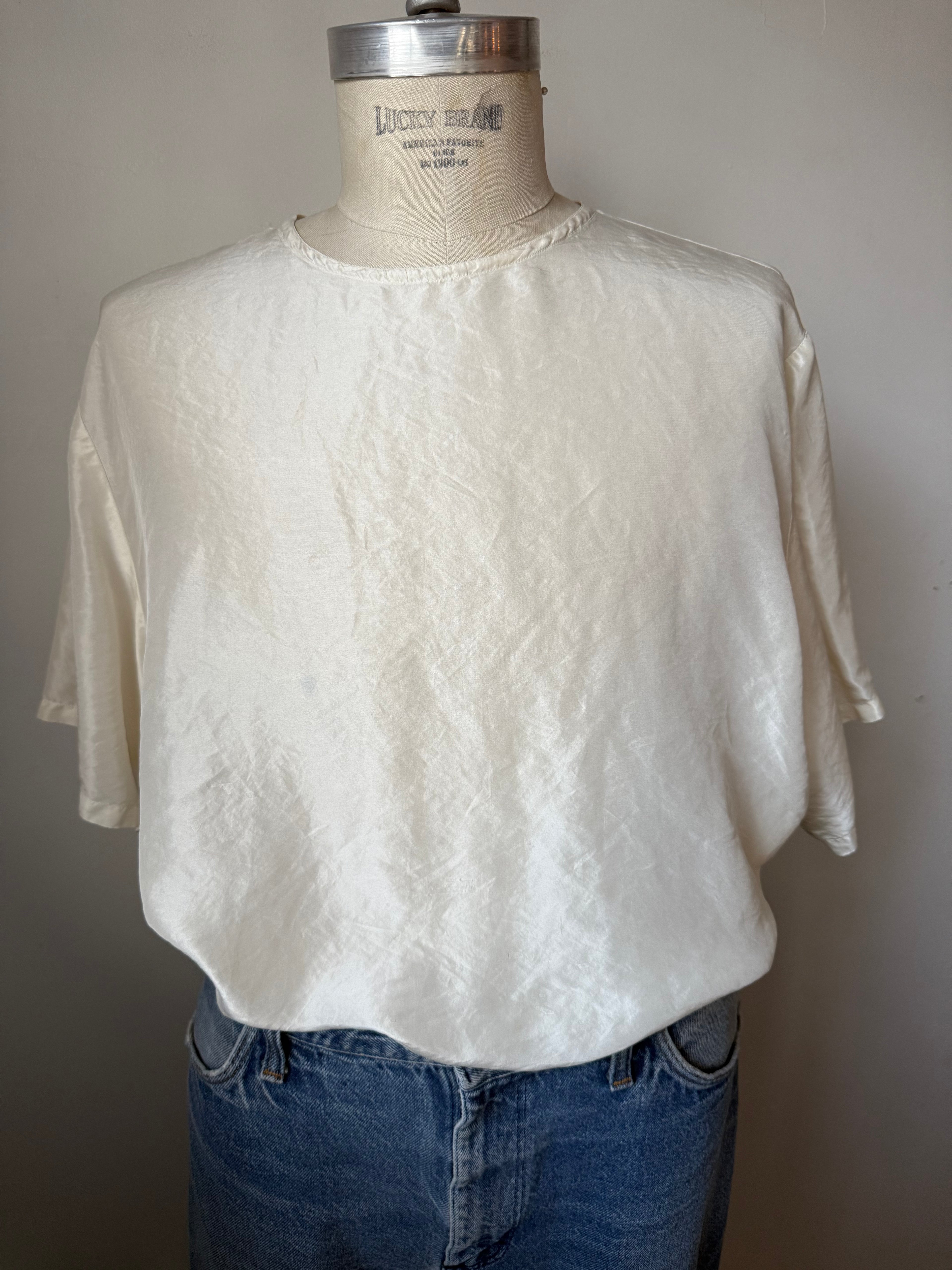 Short Sleeve Silk Shirt