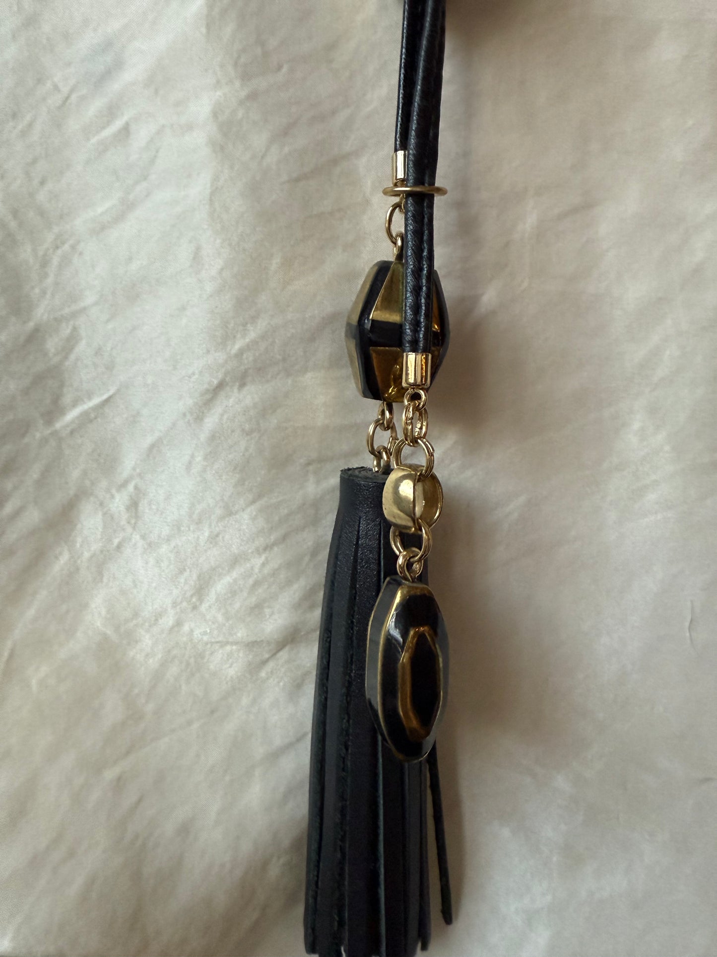 Leather tassle necklace
