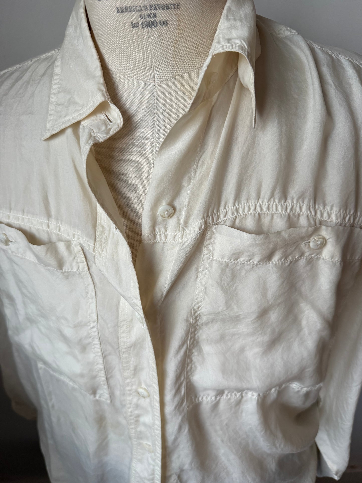 Big Pocket Silk Blouse