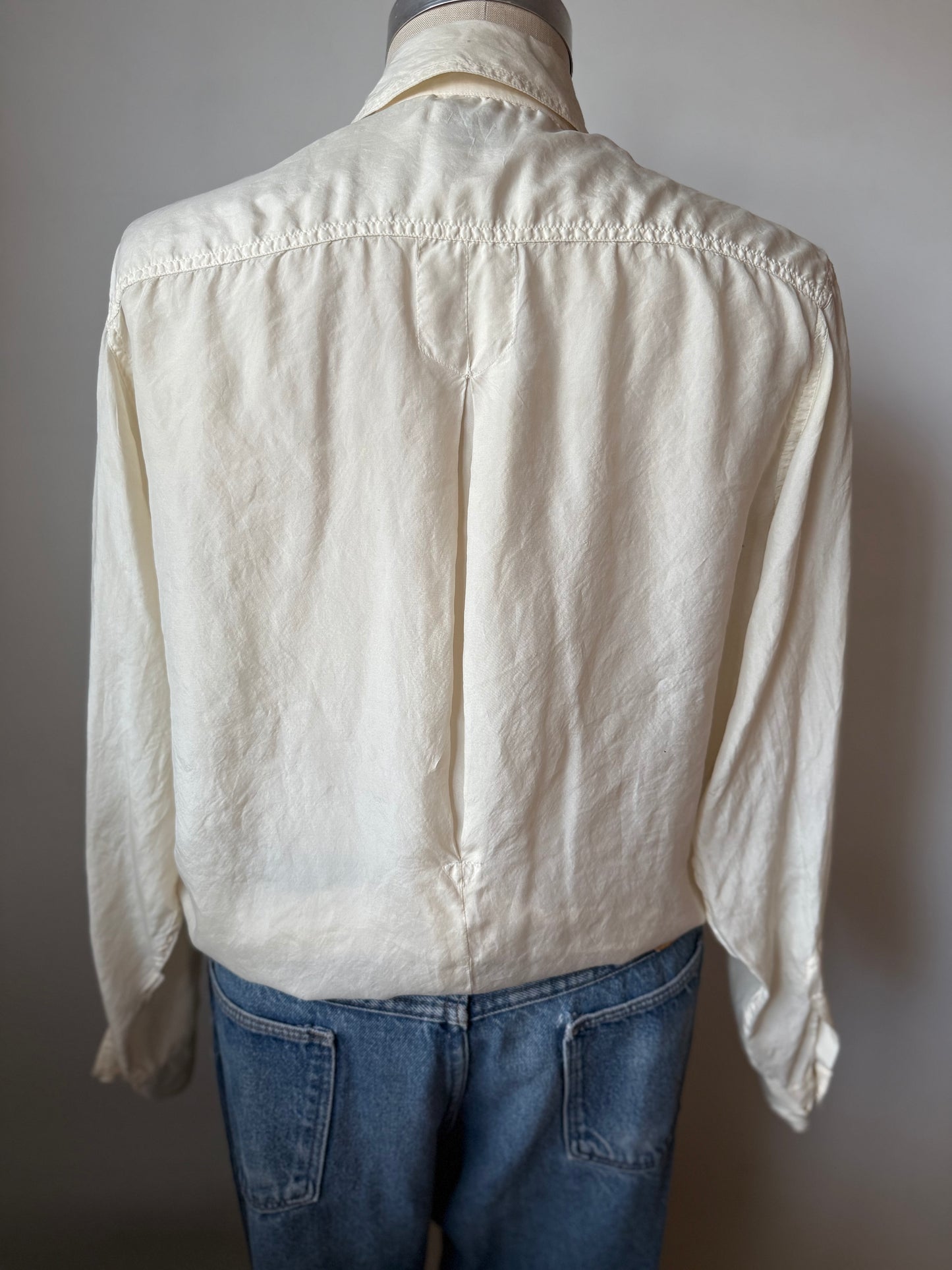 Big Pocket Silk Blouse