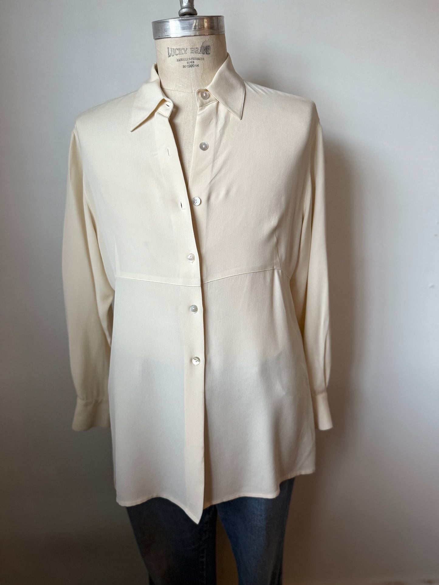 Structure Silk Blouse