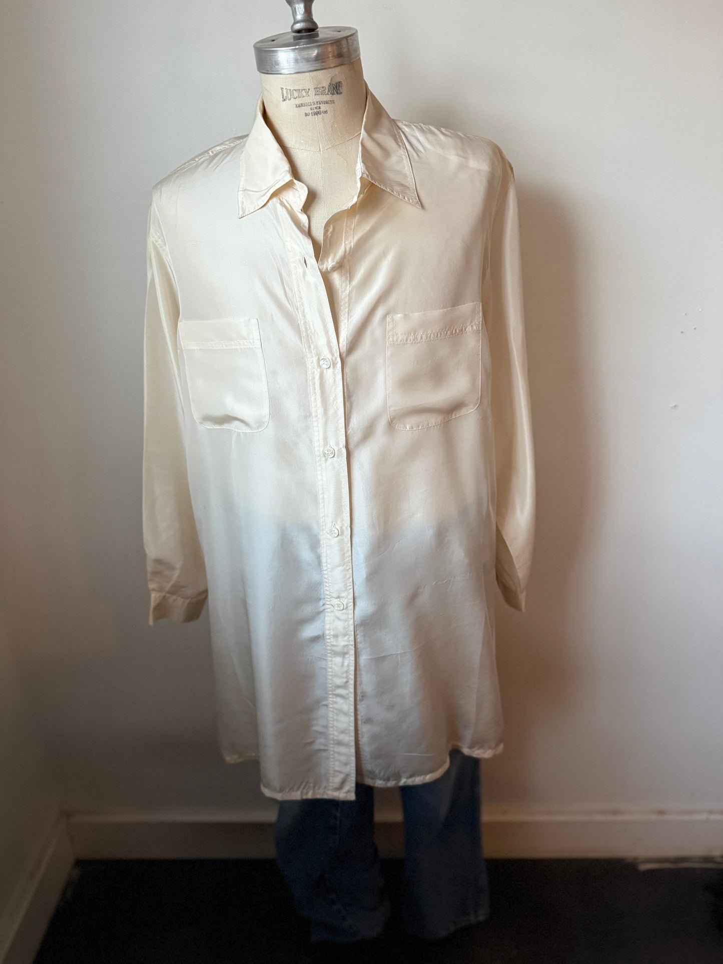 Silk Long Sleeve Duster