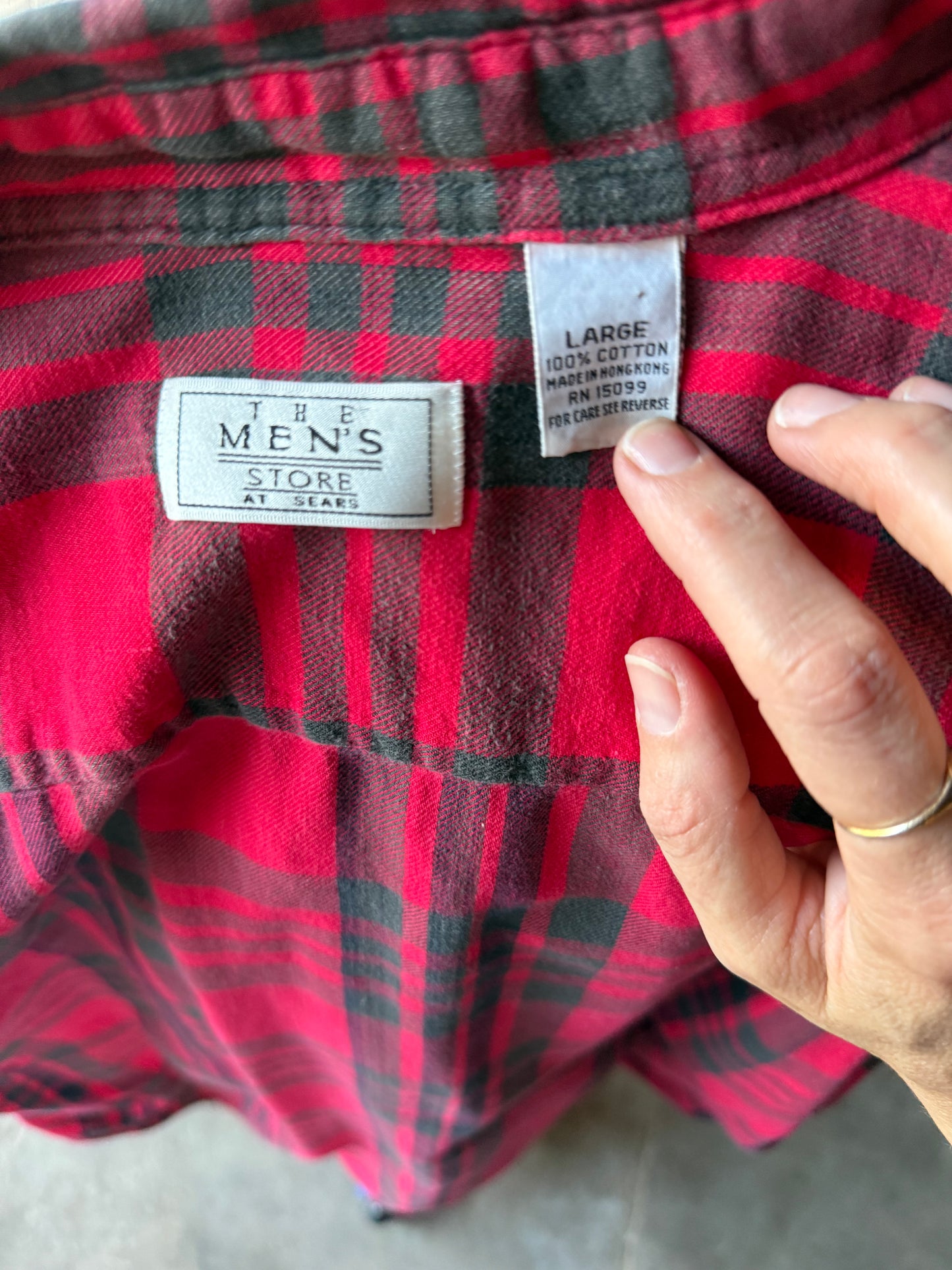 Vintage Sears - Red & Black flannel