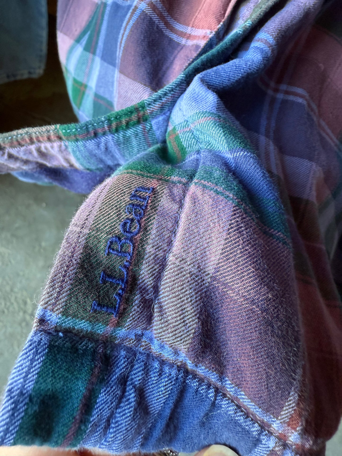 LL Bean flannel lined plaid shirt