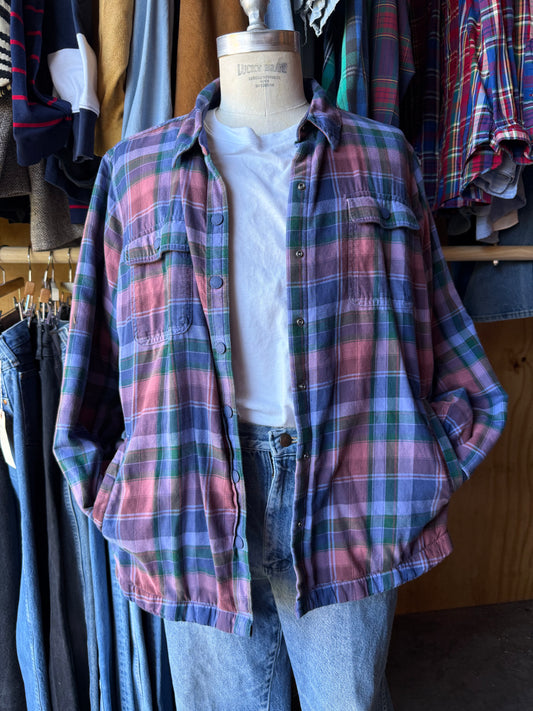 LL Bean flannel lined plaid shirt
