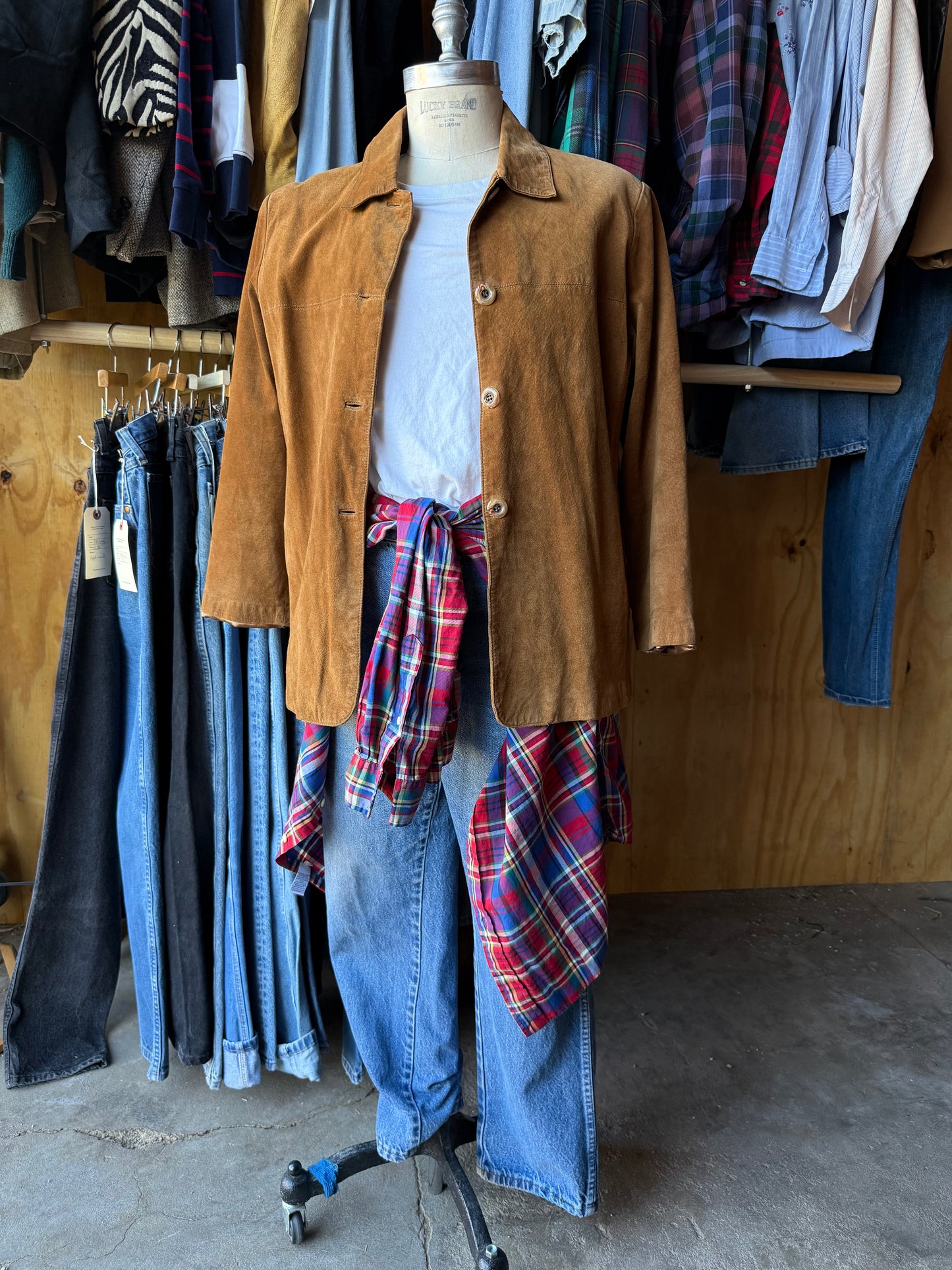 Suede Jacket button up