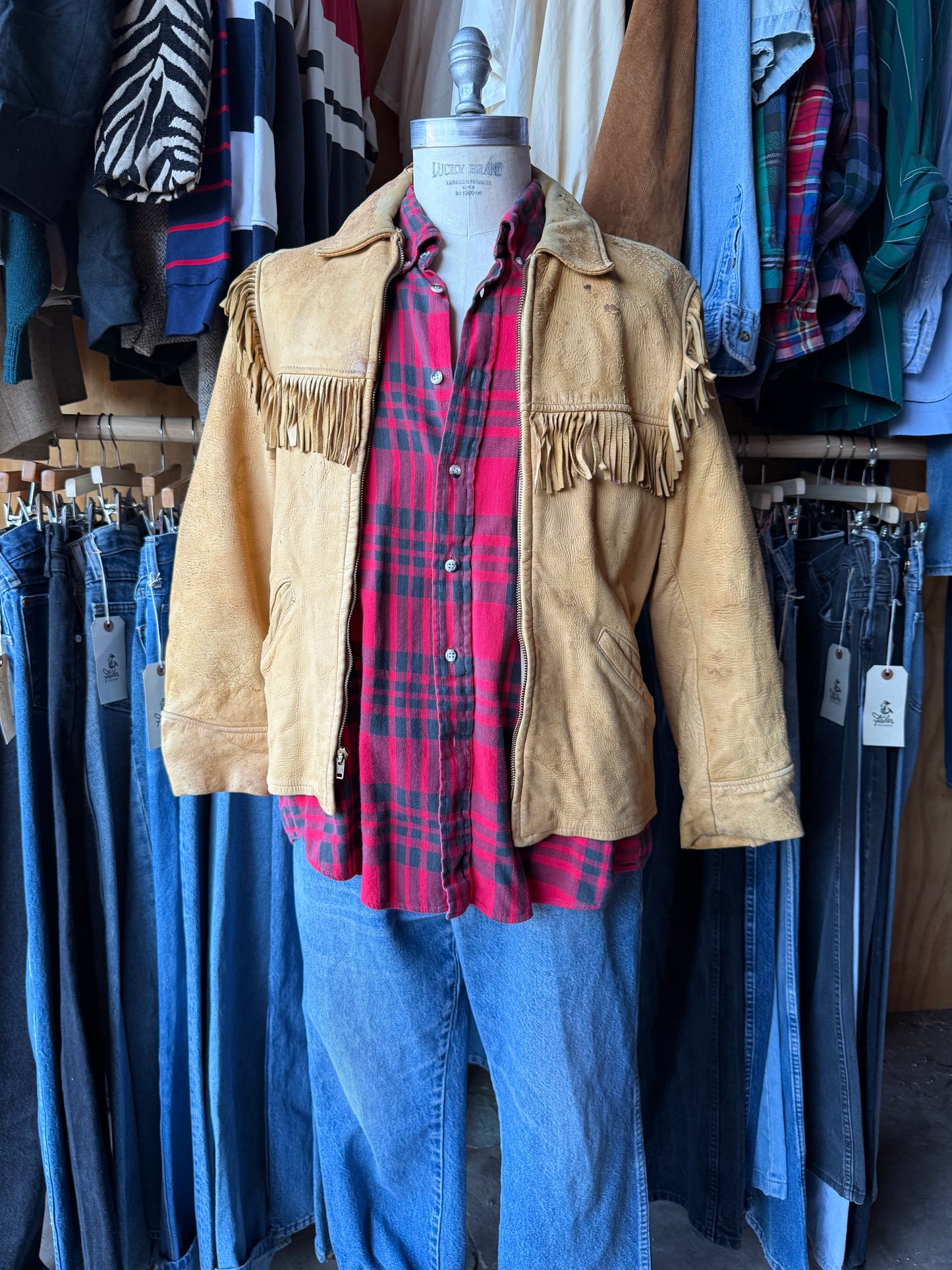 Vintage Sears - Red & Black flannel