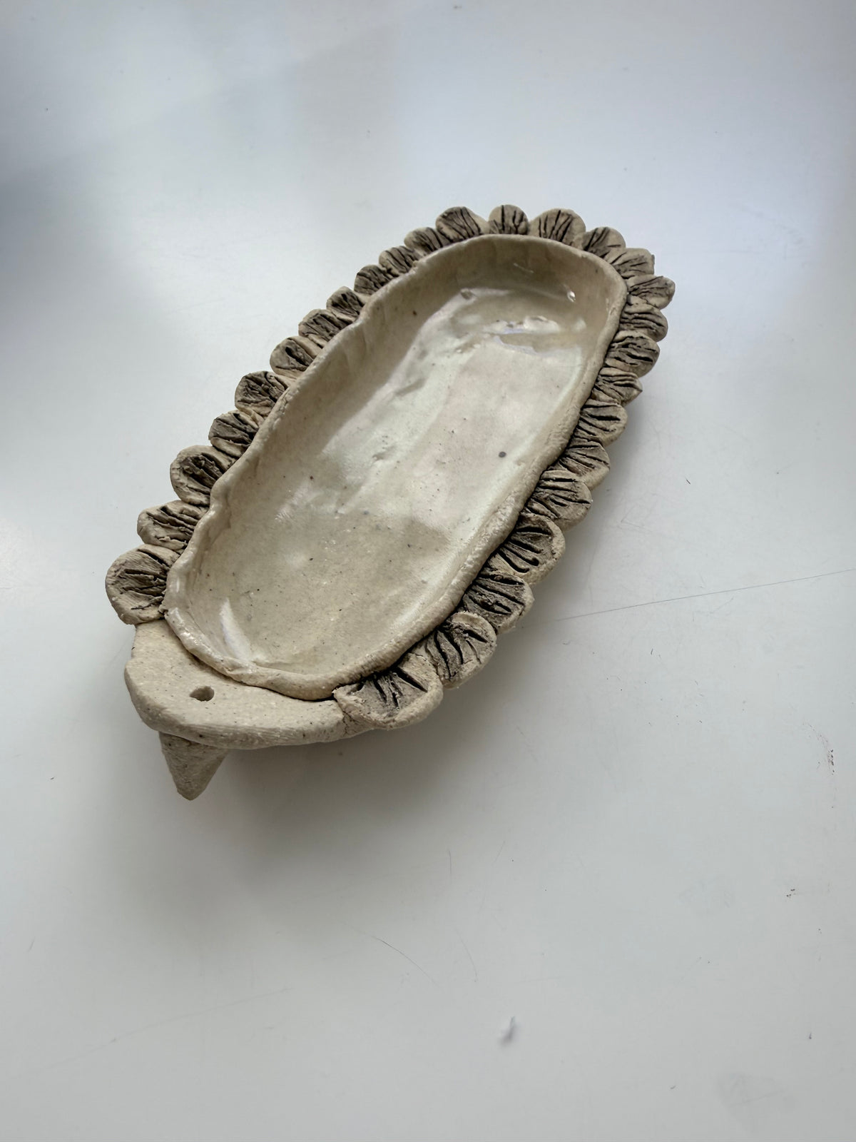 Petal ceramic  incense dish