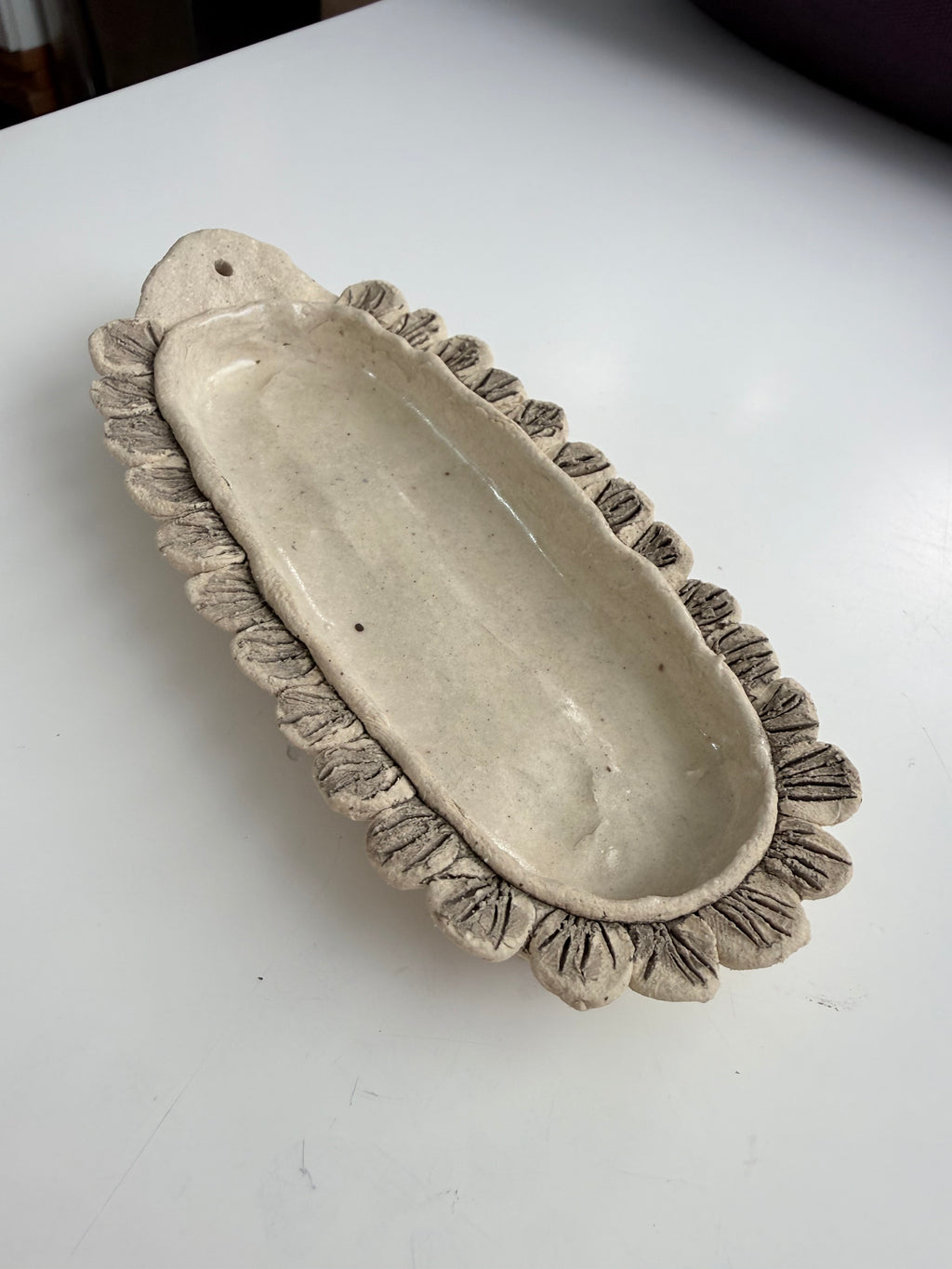 Petal ceramic  incense dish
