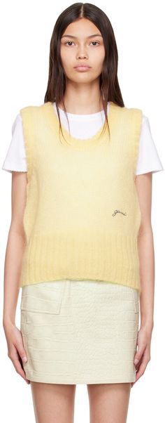 Butter yellow Knit vest