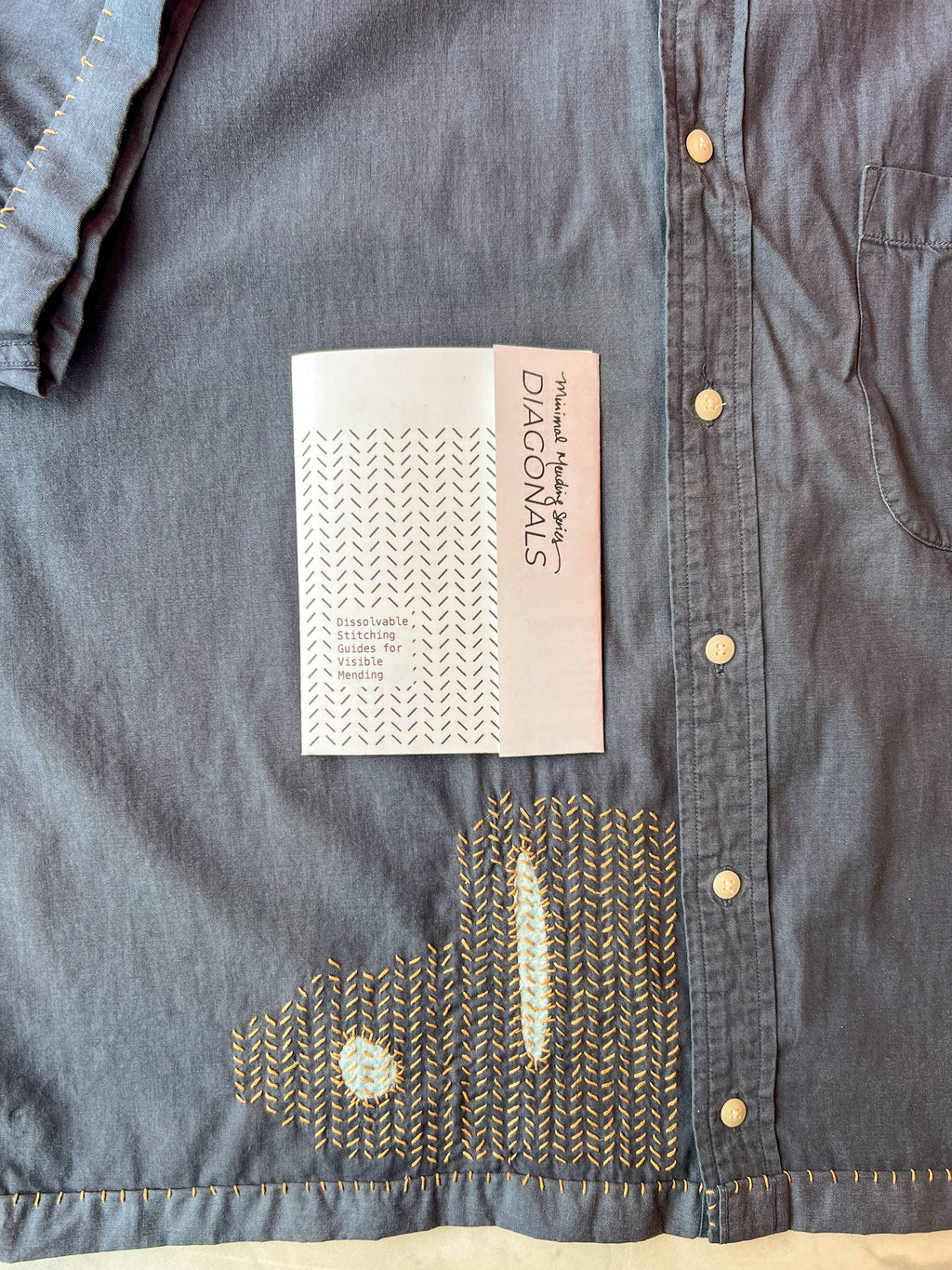 Diagonals - Minimal Mending + Embellishment Transfer