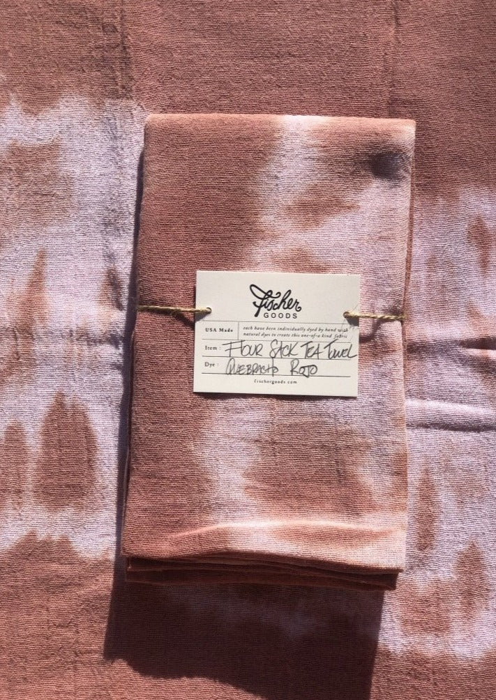 Natural Dyed tea Towel - Quebracho Rojo
