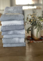 Natural Dyed Tea Towel - Black Beans and Avocado pits