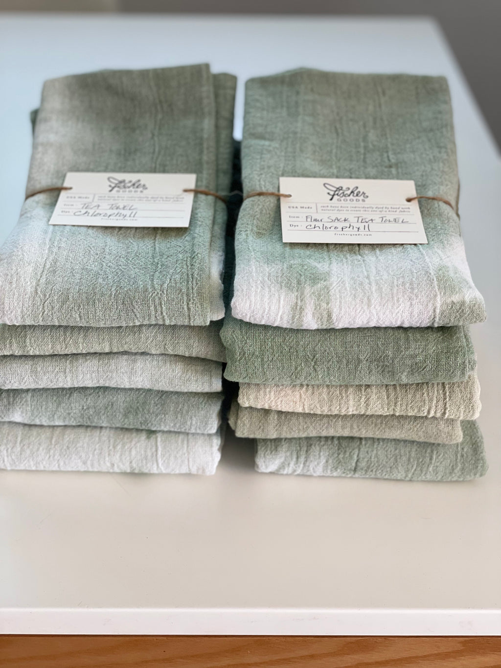 Natural Dyed Tea Towel - Chlorophyll