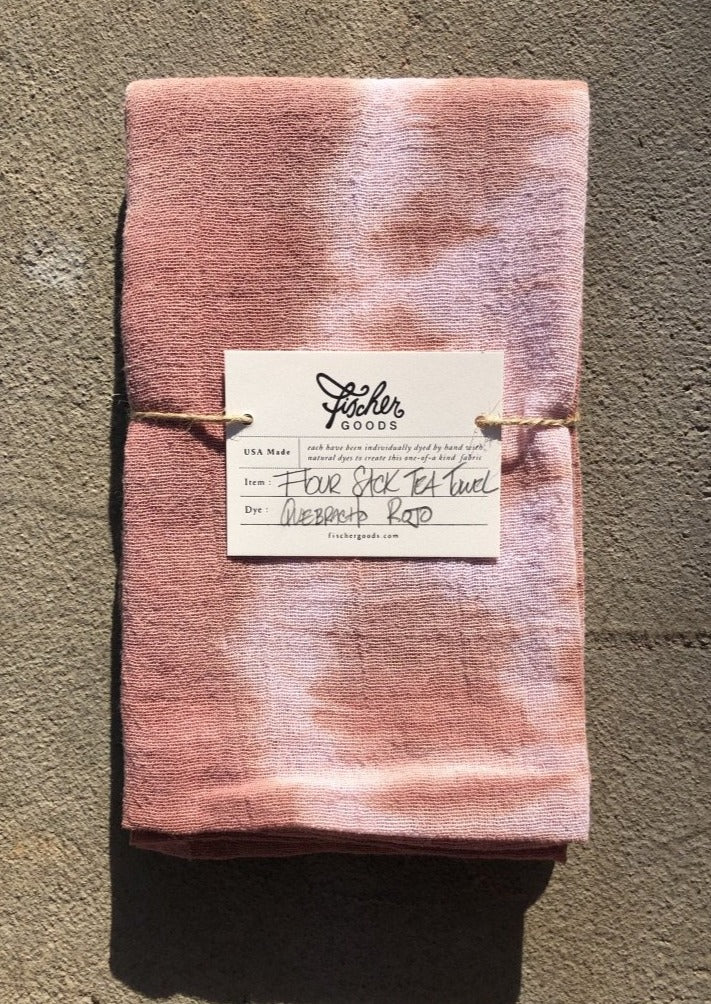 Natural Dyed tea Towel - Quebracho Rojo