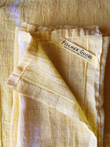 Natural Dyed Tea Towel - Marigold